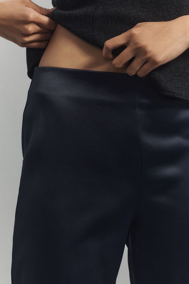 Silky Tapered Cropped Trousers #4