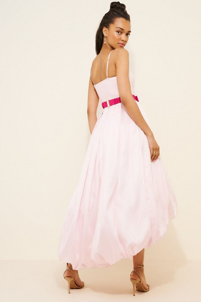 Hutch Bubble Hem Bow Waist Midi Dress #1