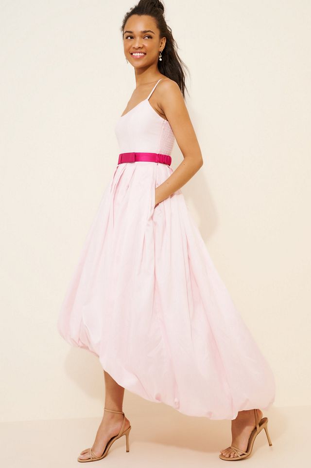 Hutch Bubble Hem Bow Waist Midi Dress #2