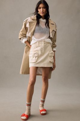 ◆MOONDAL◆ Denim Pleat Skirt in Beige MOONDAL 문달