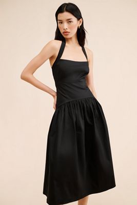 Maeve Seamed Chiffon Swing Knee-Length Skirt