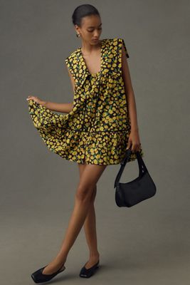 Maeve Collared Poplin Swing Mini Dress