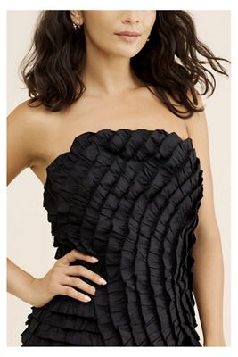 FARM Rio Strapless Textured Mini Dress