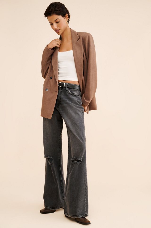 Good American Good Ease Relaxed Distressed Jeans #1