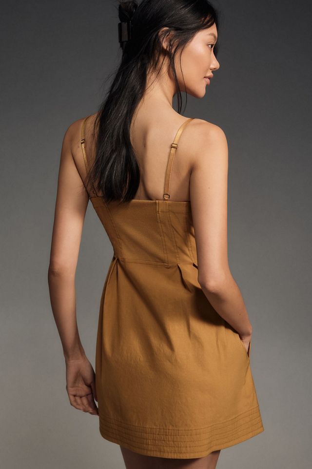 Structured Zip-Front Mini Dress #1