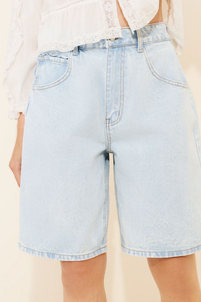 Never Fully Dressed Denim Scallop Pocket Long-Length Shorts #2