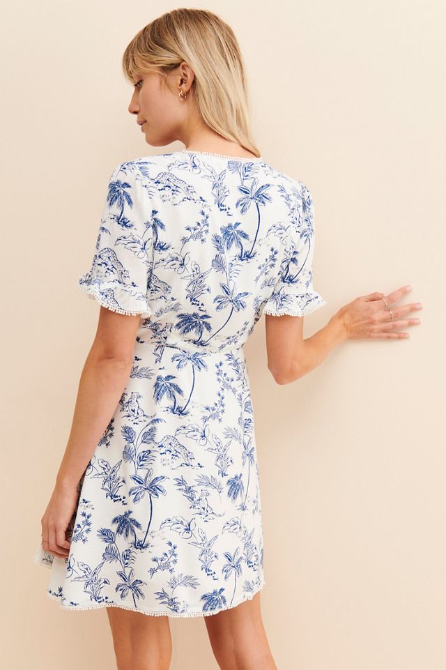 Lost + Wander Blue Palm Nights Mini Dress #2