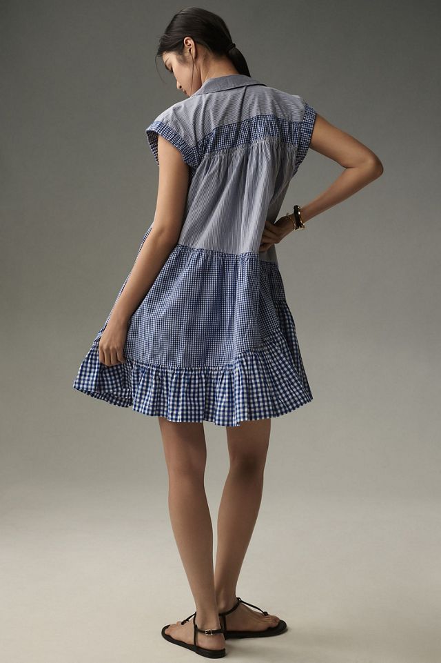 Short-Sleeve Tunic Mini Dress #1