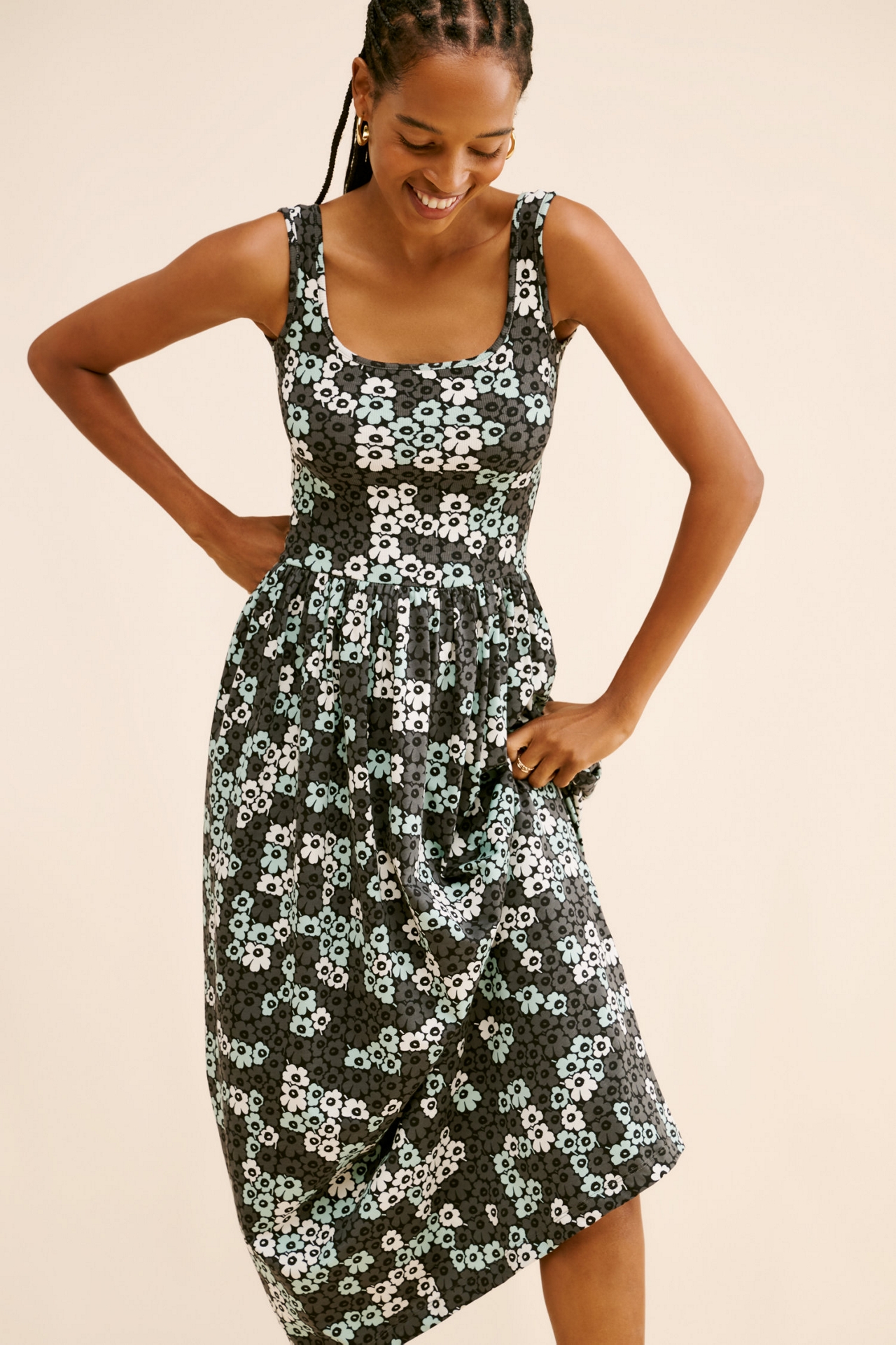 Marimekko Dekadi Unikko Jersey Midi Dress