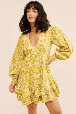 Line + Dot Fleur Mini Tiered Dress | Anthropologie