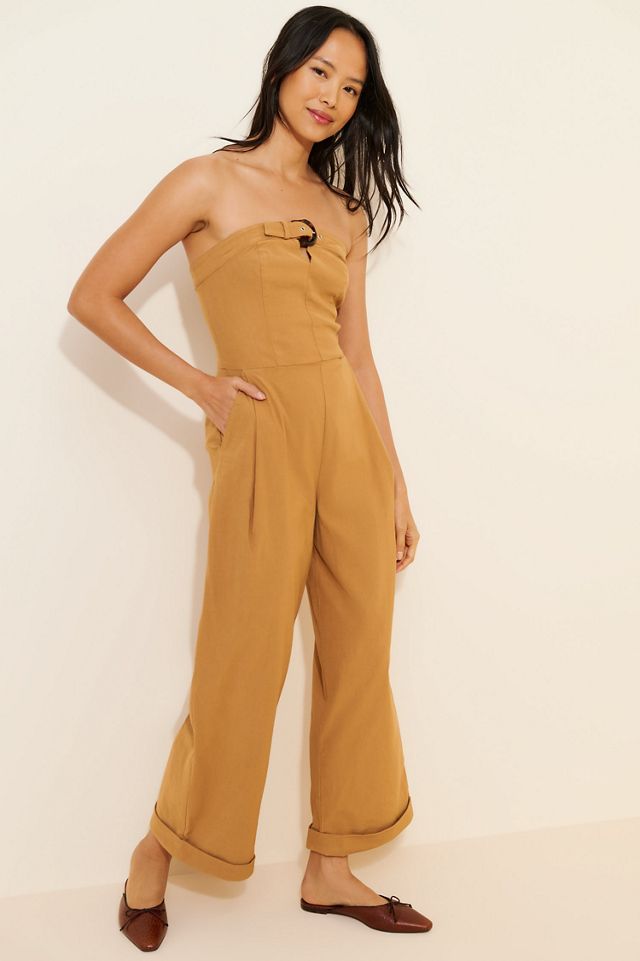 The Belted Linen Blend Jumpsuit #4
