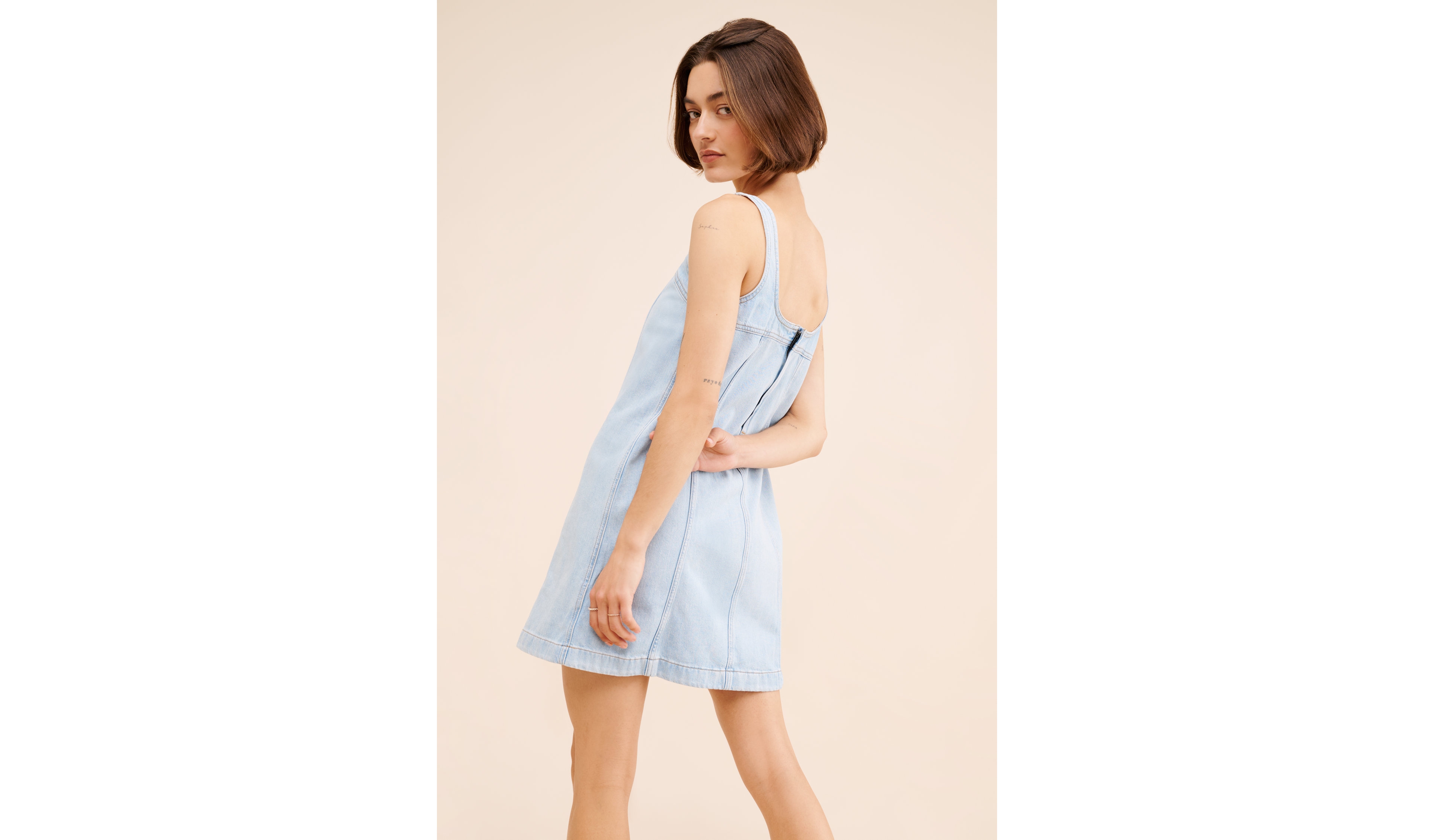 Madewell Sleeveless Denim Shift Mini Dress