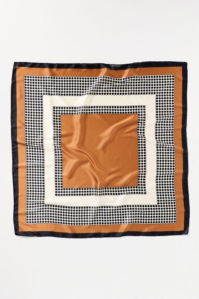 Large Satin Polka Dot Scarf