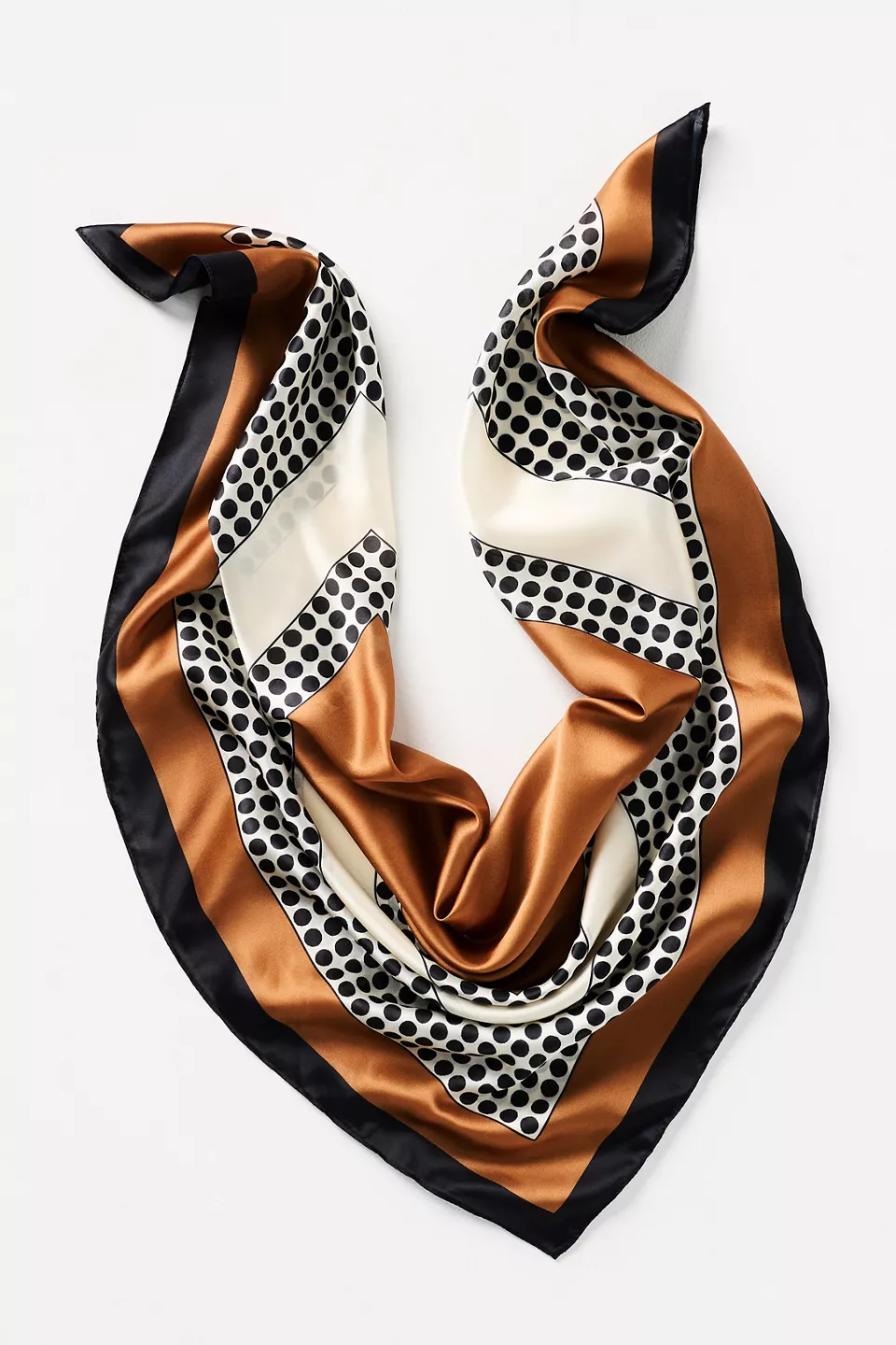 Large Satin Polka Dot Scarf