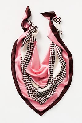 Large Satin Polka Dot Scarf