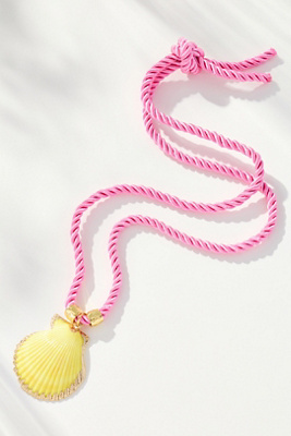 Logan Tay Pink Rope Shell Necklace