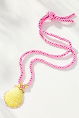 Logan Tay Pink Rope Shell Necklace