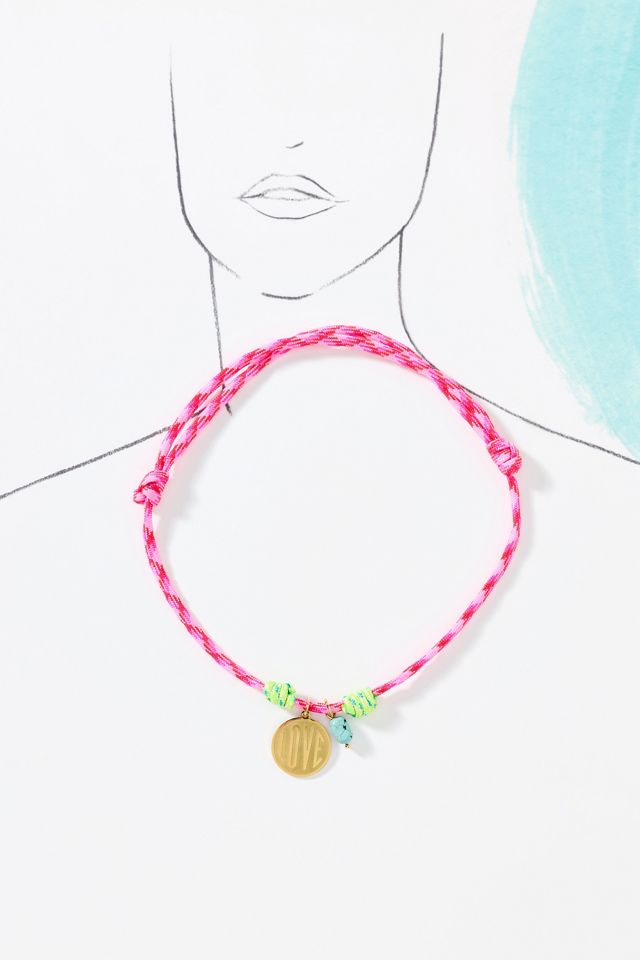 Logan Tay Dark Pink Love Rope Necklace #2