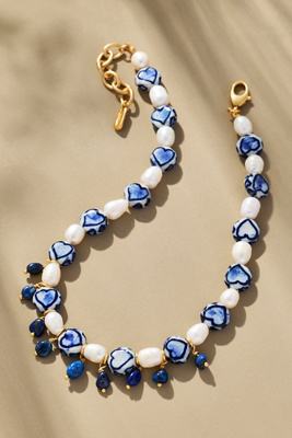 Logan Tay Seaside Heart Pearl Necklace In White