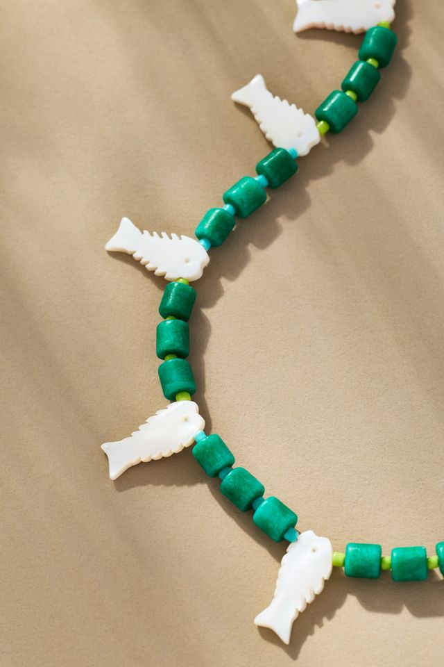 Logan Tay Mother-of-Pearl Fish Charm Necklace #1