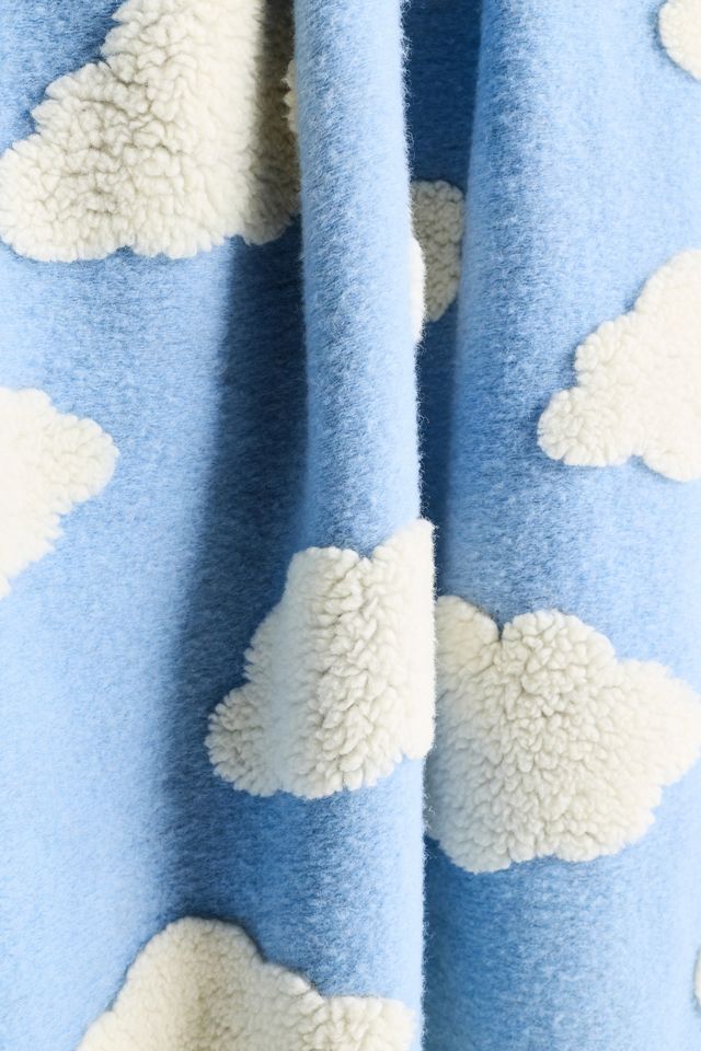 Glimmers Cloud Icon Wool Throw Blanket #1