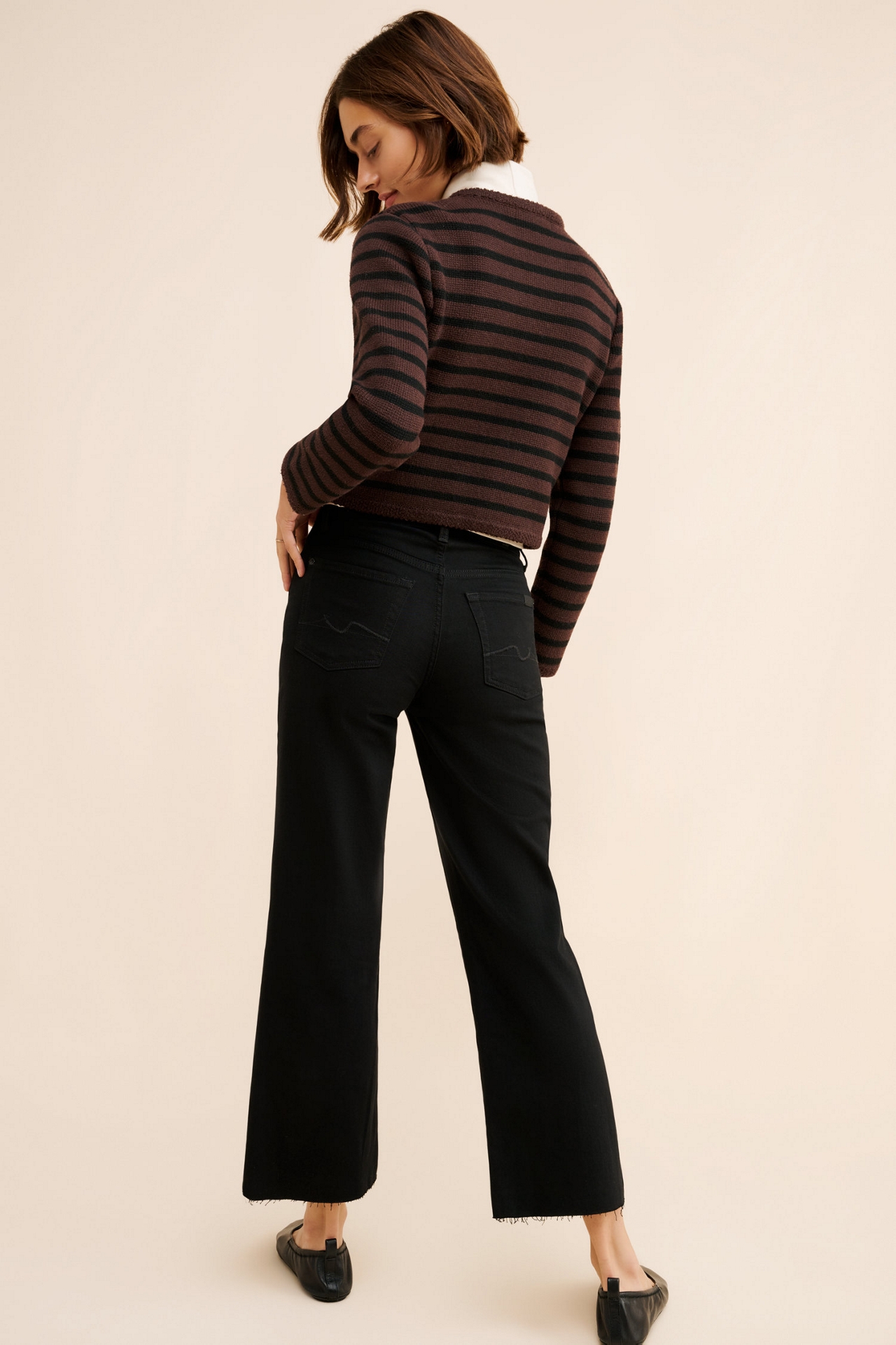 7 For All Mankind Cropped Wide Leg Alexa Jeans