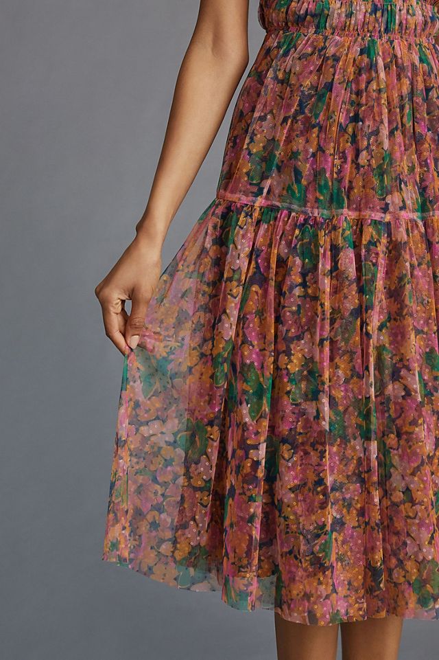 Halter Mesh Midi Dress #4