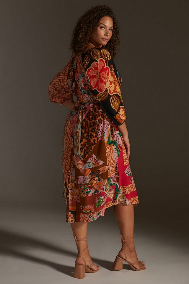 Geisha Designs Collage Midi Dress #4
