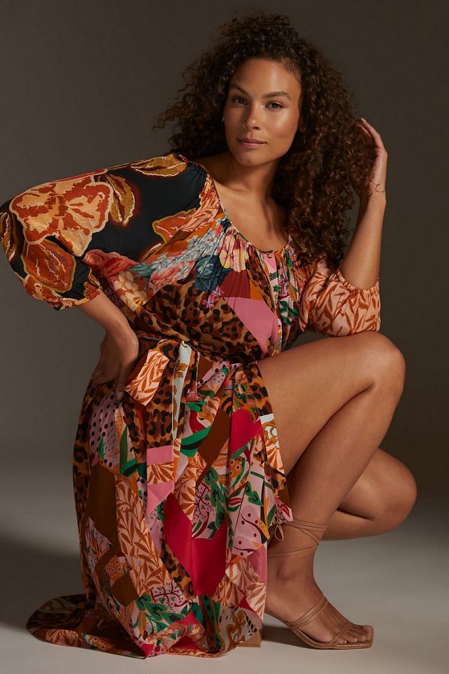 Geisha Designs Collage Midi Dress #2