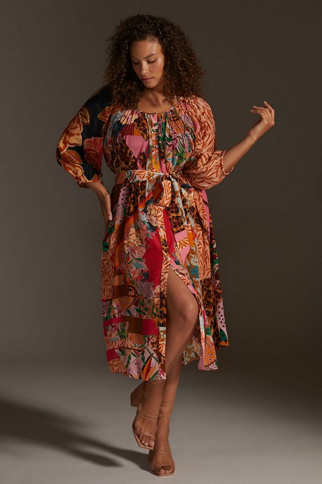 Geisha Designs Collage Midi Dress #3