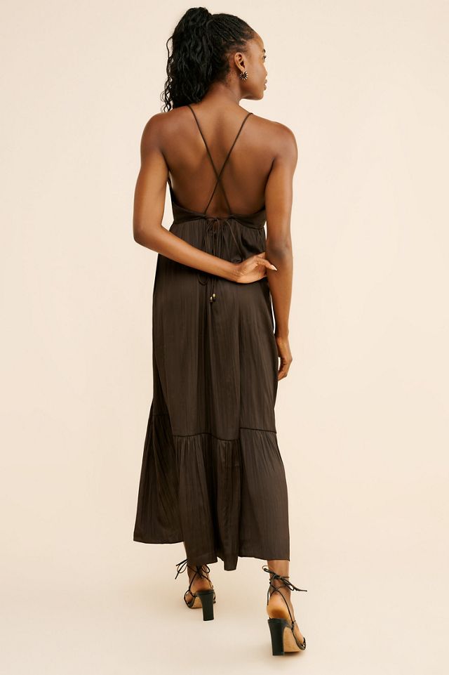 Rope Deco Asymmetrical Maxi Dress #4