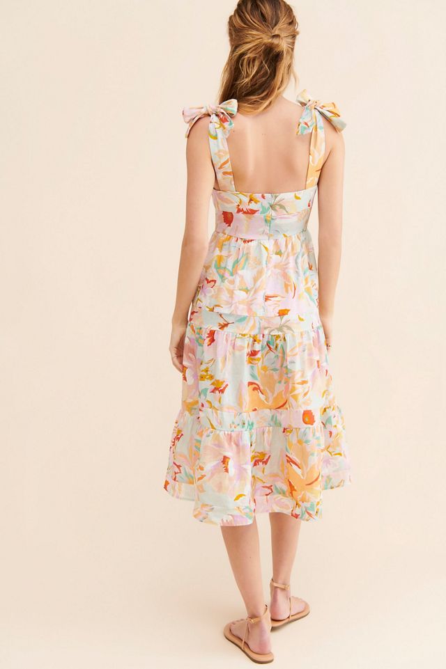 Kachel Tie-Strap Linen Dress #1