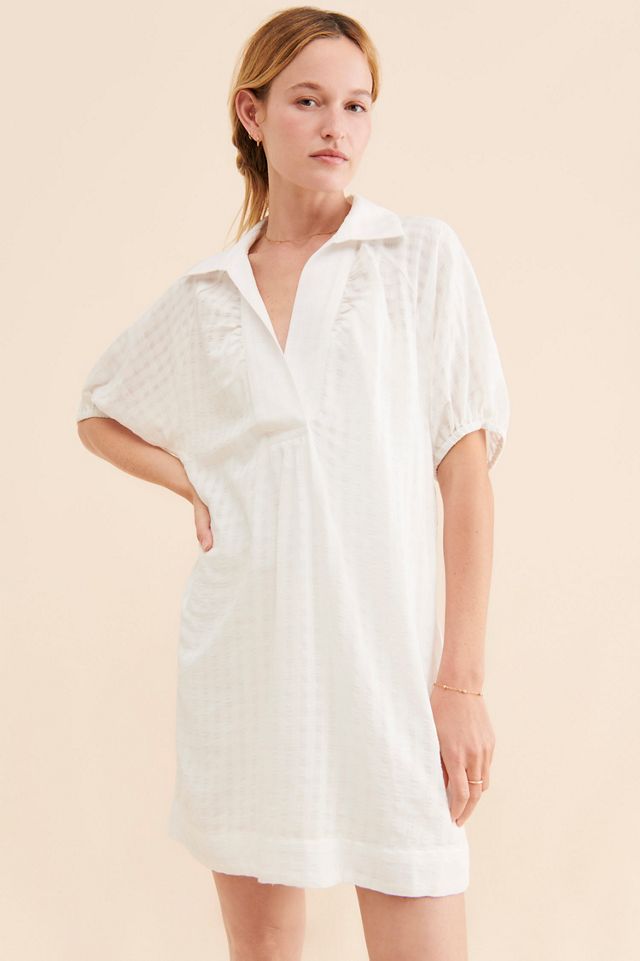 V-Neck Tiered-Sleeve Tunic Dress #3