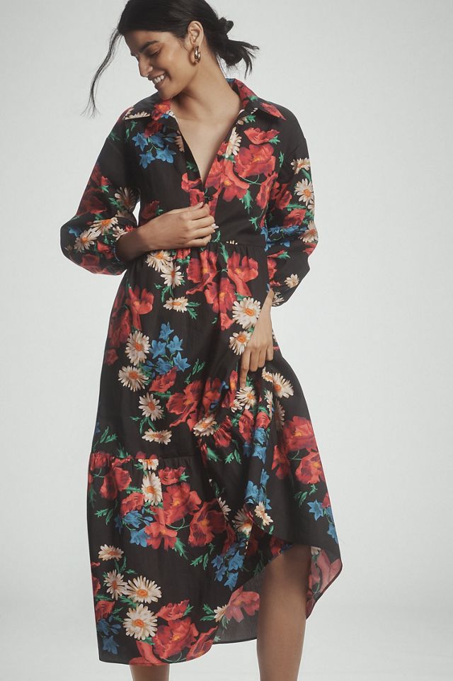 Maeve The Bettina Tiered Shirt Dress #3