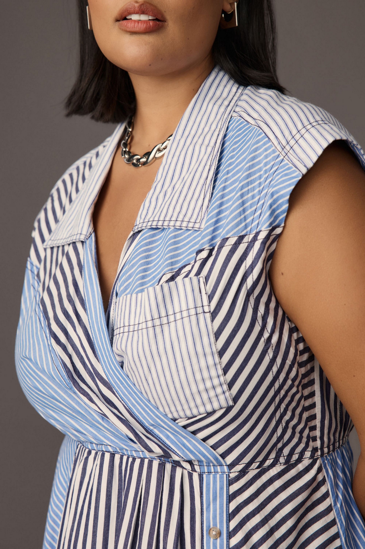 Pilcro Reworked Muscle Midi Dress