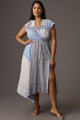Pilcro Reworked Muscle Midi Dress