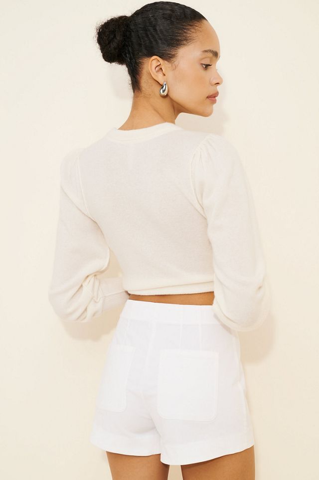 Maeve High-Rise Scallop Shorts #1