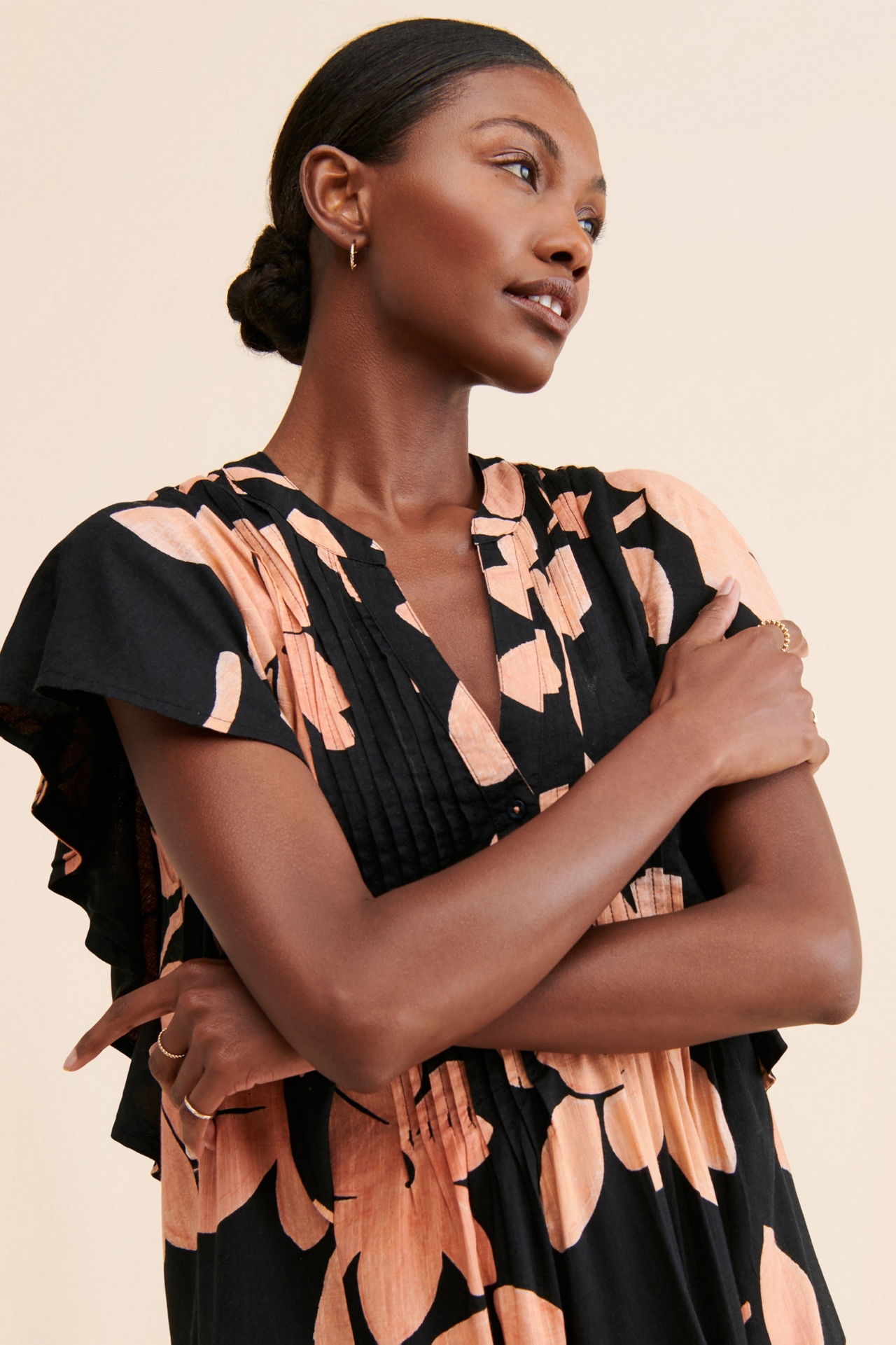 Floral Flounce Maxi Dress