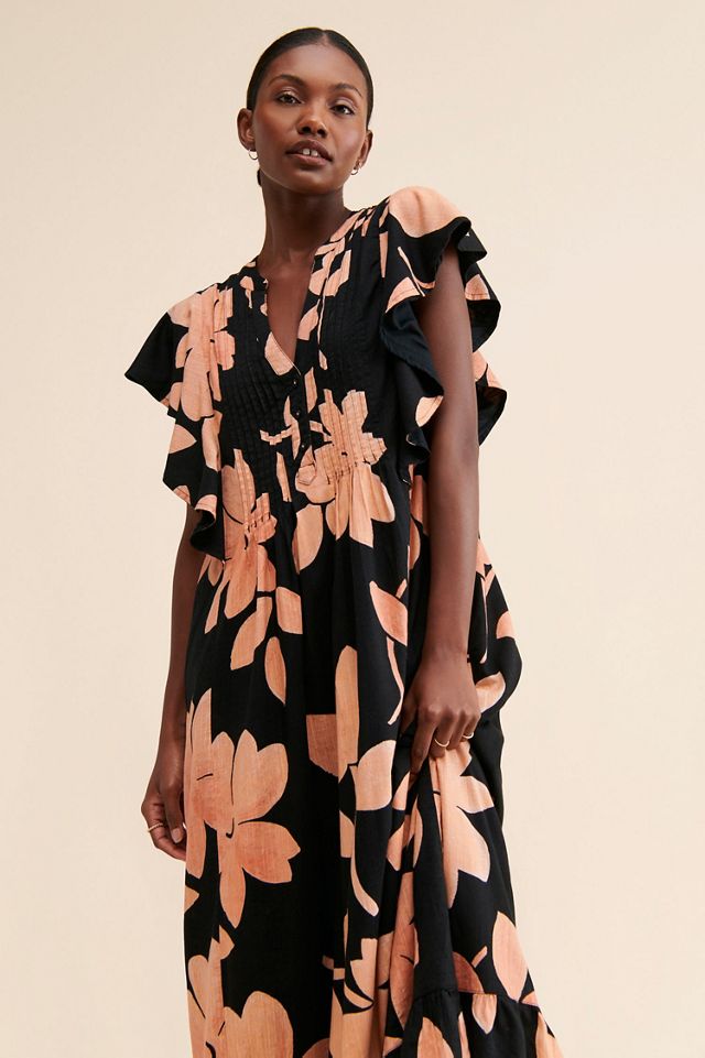 Floral Flounce Maxi Dress #1
