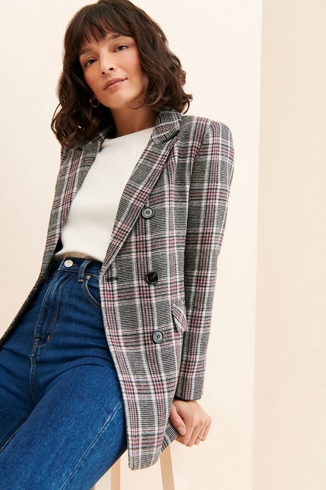 FRENCHMAUVE Plaid Emory Blazer #4