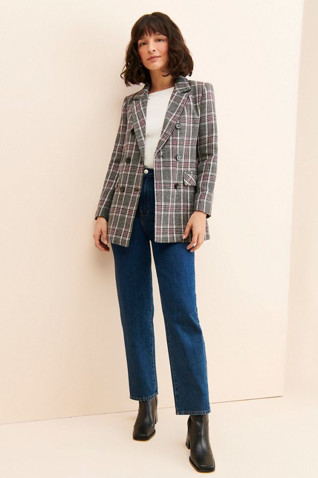 FRENCHMAUVE Plaid Emory Blazer #2