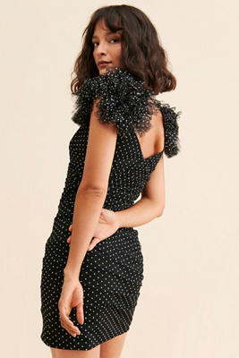 Anthropologie ML Monique Lhuillier レースドレスUS4 即納 エム・エル・モニーク・ルイリエ(ML Monique Lhuillier)半袖