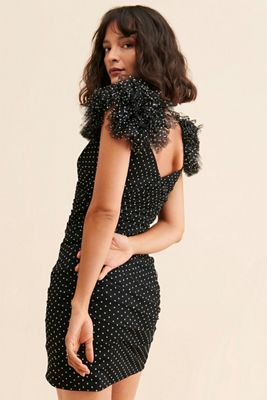 ML Monique Lhuillier Peyton Polka Dot Dress