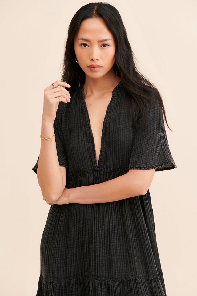 Tiered Gauze Midi Dress #1