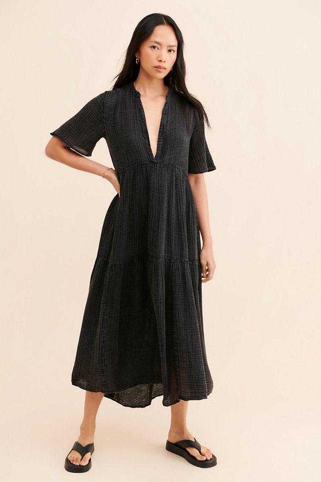 Tiered Gauze Midi Dress #4