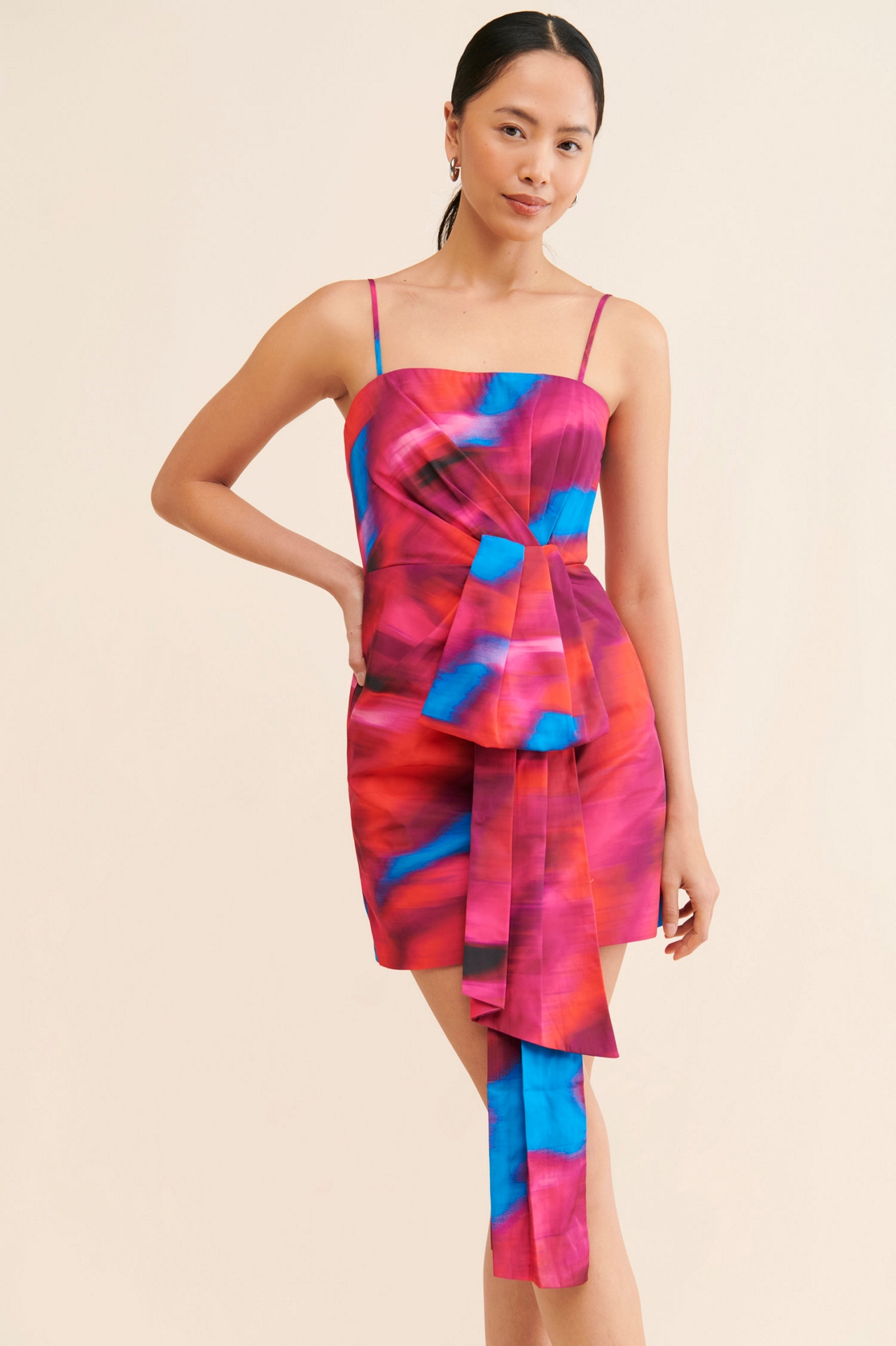 AMUR Finnegan Bow Mini Dress