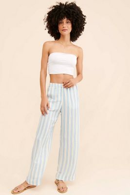 Velvet by Graham & Spencer Stripe Wide Leg Pants