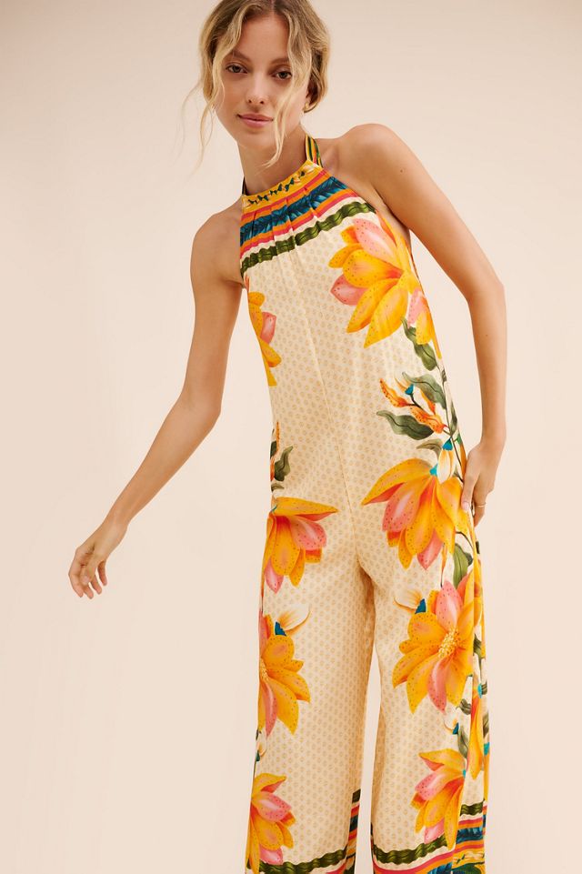 FARM Rio High Neck Wide Leg Jumpsuit #1