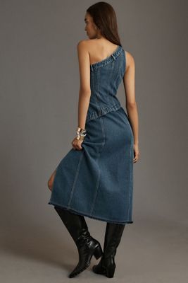 Forever That Girl Camila One-Shoulder Denim Midi Dress