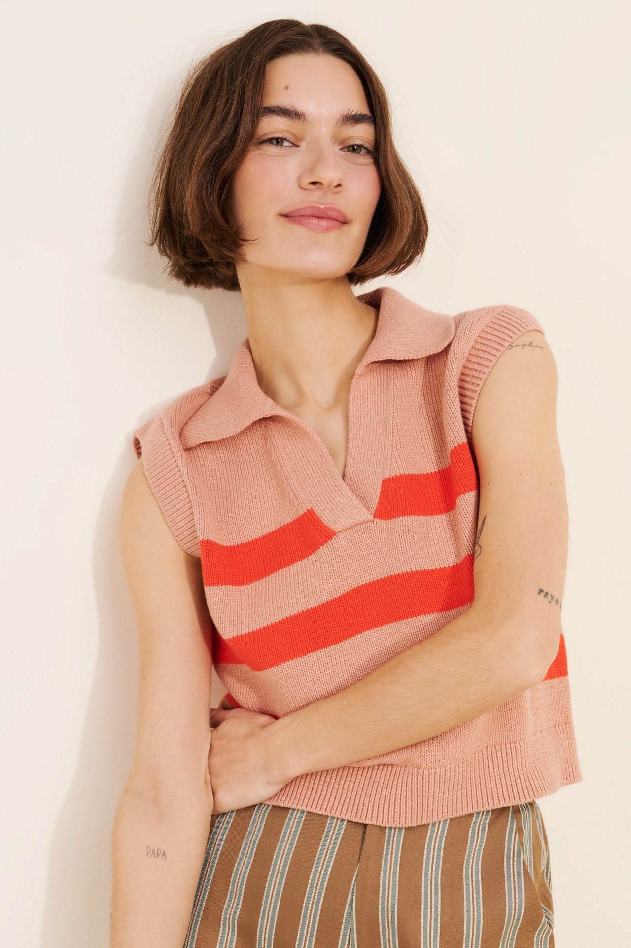 Velvet by Graham & Spencer Mariette Collared Popover Vest